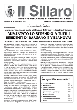 In Questo Numero: Disagi Per I Cittadini E Per Le Imprese