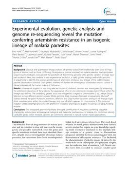 Experimental Evolution, Genetic Analysis and Genome Re