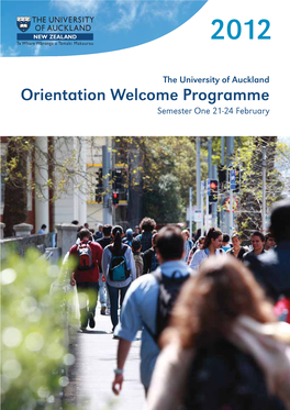 Orientation Welcome Programme Semester One 21-24 February Contents