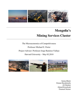 Mongolia's Mining Services Cluster
