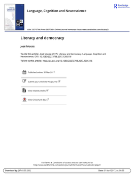 Literacy and Democracy