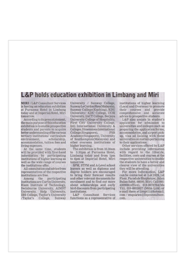 L&P Holds Education Exhibition in Limbang and Miri