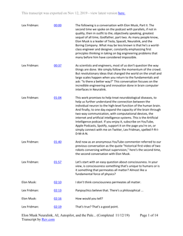 View Latest Version Here. Elon Musk Neuralink, AI, Autopilot, and The