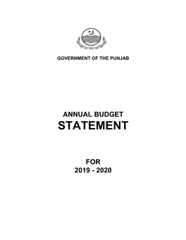 Annual Budget Statement 2019-2020