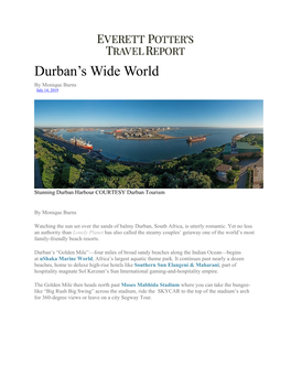 Everett Potter: Durban's Wide World Durban July 14, 2019