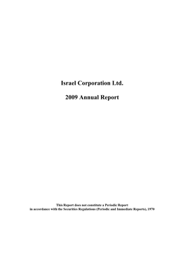 Israel Corporation Ltd. 2009 Annual Report