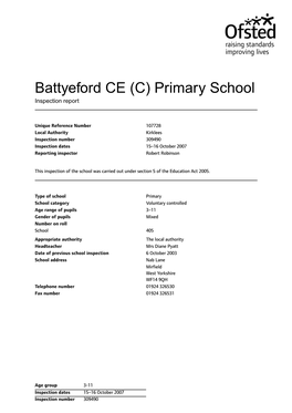 Primary School Inspection Report