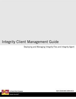 Integrity Client Management Guide