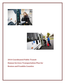 2014 Coordinated Public Transit Human Services Transportation Plan for Benton and Franklin Counties