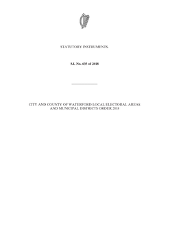 STATUTORY INSTRUMENTS. S.I. No. 635 of 2018