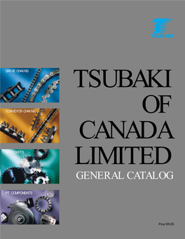 General Catalog Limited Tsubaki Drive Chains Conveyor Chains Sprockets Pt Components