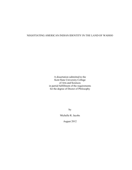 Negotiating American Indian Identity in the Land of Wahoo