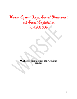 Women Against Rape, Sexual Harassment and Sexual Exploitation (WARSHE)