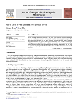 Journal of Computational and Applied Mathematics Multi-Layer Model Of