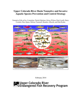 Yampa River Nonnative Fish Control Strategy (YAR Strategy; Valdez Et Al