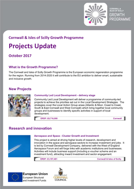 Projects Update October 2017