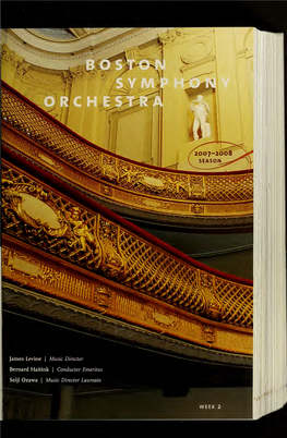Boston Symphony Orchestra Concert Programs, Season 127, 2007-2008