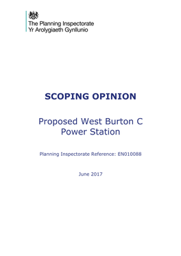 SCOPING OPINION Proposed West Burton C Power Station