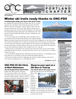 ONC-PDX Newsletter