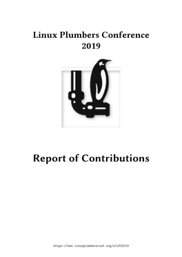 Report of Contributions