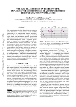 The Jazz Transformer on the Front Line: Exploring the Shortcomings of Ai-Composed Music Through Quantitative Measures