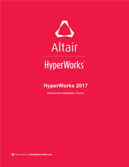 Hyperworks 2017 Licensing