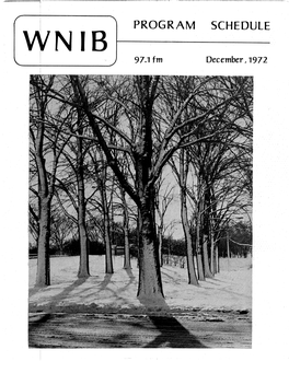 WNIB Program Schedule December 1972