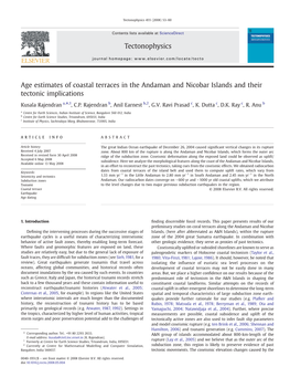 Age Estimates of Coastal Terraces in the Andaman and Nicobar Islands and Their Tectonic Implications