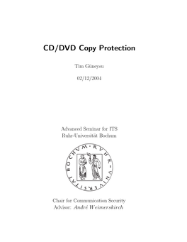 CD/DVD Copy Protection