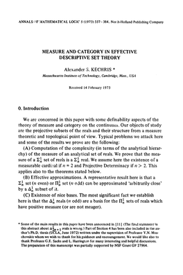 Measure and Category in Effective Descriptive Set Theory