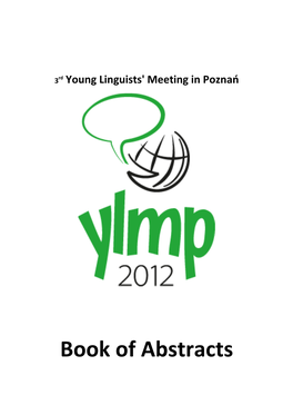 Book of Abstracts YLMP2012 Abstract –