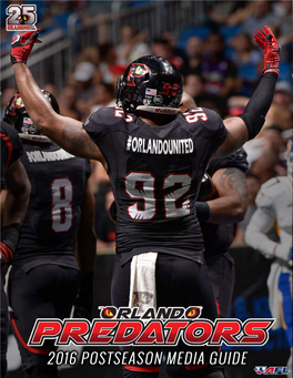 2016 Orlando Predators Postseason Media Guide