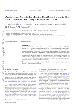 An Extreme Amplitude, Massive Heartbeat System in the LMC Characterized Using ASAS-SN and TESS