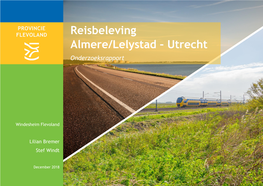 Reisbeleving Almere/Lelystad – Utrecht | 1