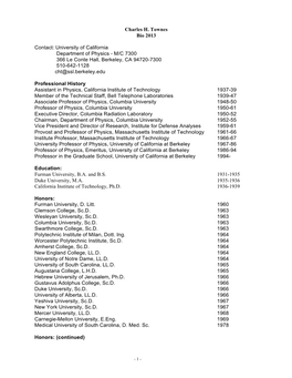 Updatedtownesbio June 21 2013