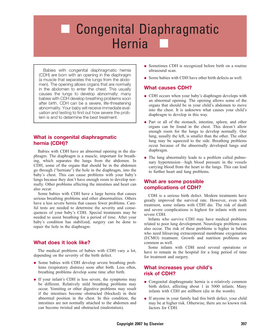 Congenital Diaphragmatic Hernia N