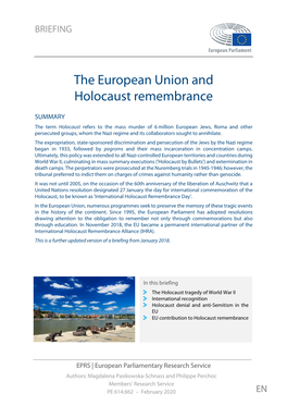 The European Union and Holocaust Remembrance