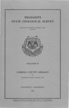 CARROLL COUNTY GEOLOGY By