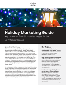 Holiday Marketing Guide Key Takeaways from 2018 and Strategies for the 2019 Holiday Season