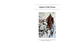 Alpine Club Notes