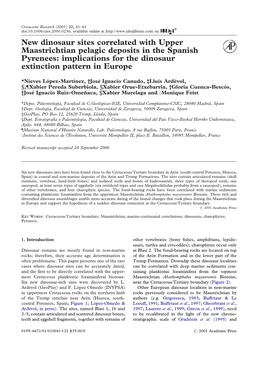 Implications for the Dinosaur Extinction Pattern in Europe