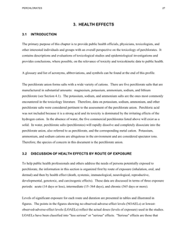 Toxicological Profile for Perchlorates