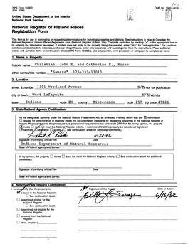 National Register of Historic Places Registration Form