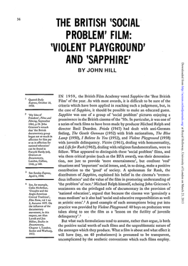 'Social Problem' Film: 'Violent Playground'