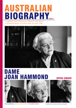 Dame Joan Hammond Opera Singer