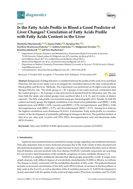 Is the Fatty Acids Profile in Blood a Good Predictor of Liver