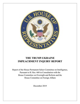 The Trump-Ukraine Impeachment Inquiry Report