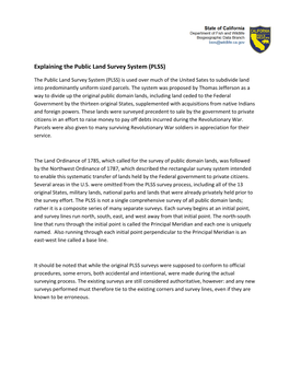 Explaining the Public Land Survey System (PLSS)