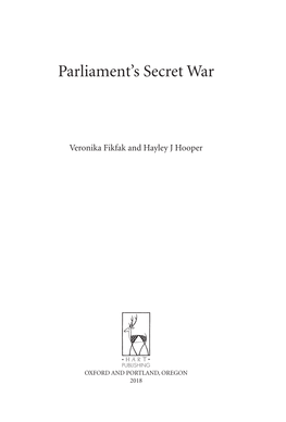 Parliament ’ S Secret War