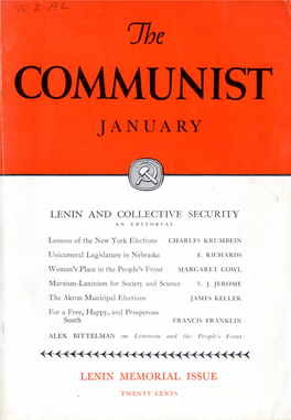 Volume 17, No. 1, January, 1938